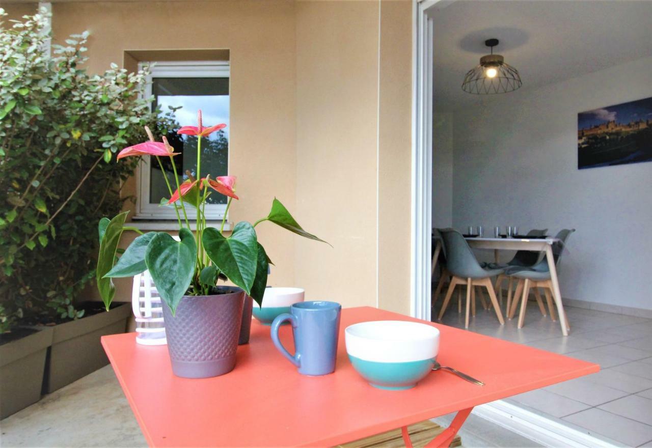 Tout Confort ! Calme, Climatisation, Parking Gratuit, Grande Terrasse, Ascenseur, Wifi Carcassonne Eksteriør billede